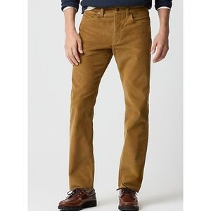 J.‎ Crew Flex Slim Straight Men's Brown Corduroy Pants 33x32 #J7334